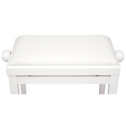 Piano Bench Classic White