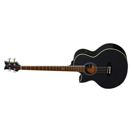 Left-handed Acoustic Bass Guitar Ortega D1-4LE-BK