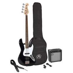 SX SB1SK-BK electric bass pack