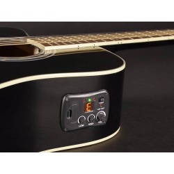 Vasakukäeline elektroakustiline kitarr Richwood RD-12LCEBK