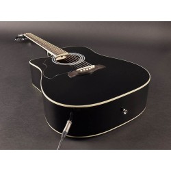 Vasakukäeline elektroakustiline kitarr Richwood RD-12LCEBK