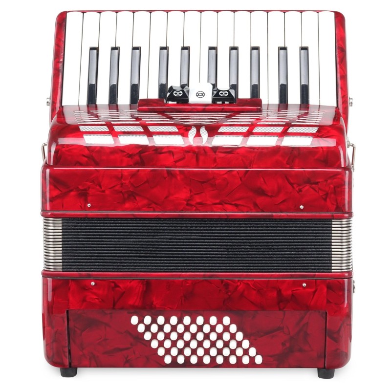Classic Cantabile 48 bass accordion “Secondo III“ red
