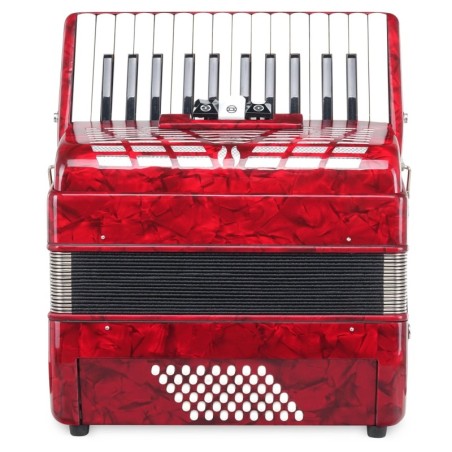 Classic Cantabile 48 bass accordion “Secondo III“ red