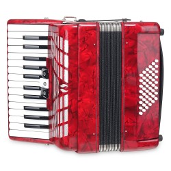 Classic Cantabile 48 bass accordion “Secondo III“ red