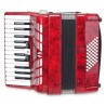 Classic Cantabile 48 bass accordion “Secondo III“ red