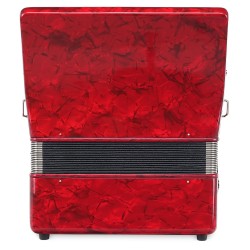 Classic Cantabile 48 bass accordion “Secondo III“ red