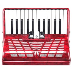 Classic Cantabile 48 bass accordion “Secondo III“ red