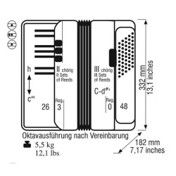 Akordion Weltmeister Perle 48 bassi