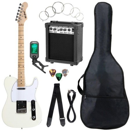 McGrey Rockit Electric Guitar TL-Style Complete Set: Antique White