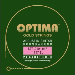 String Set for Acoustic Guitar Optima 1747EL .010-.047