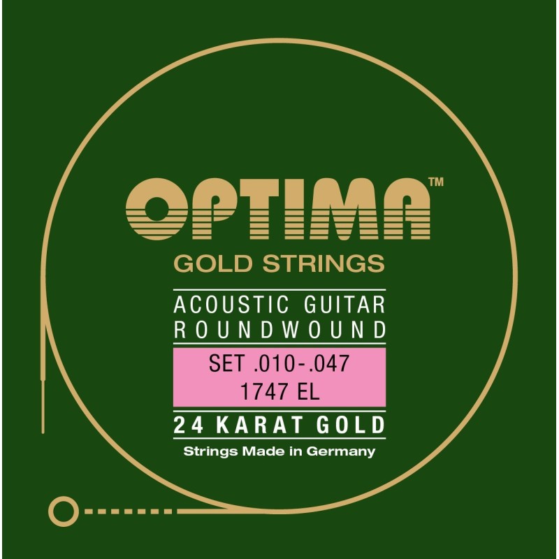 String Set for Acoustic Guitar Optima 1747EL .010-.047