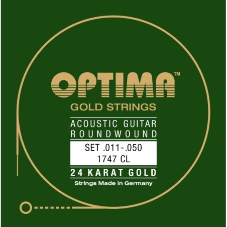 String Set for Acoustic Guitar Optima 1747CL .011-.050