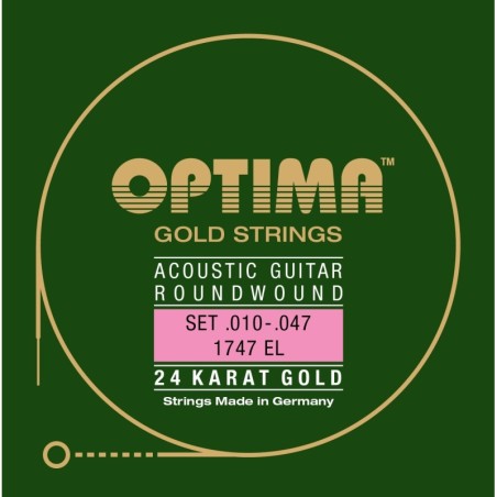 OPTIMA Acoustic guitar 24K GOLD STRINGS extra light