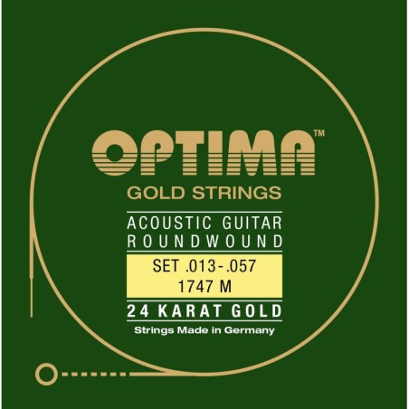 OPTIMA Acoustic guitar 24K GOLD STRINGS medium